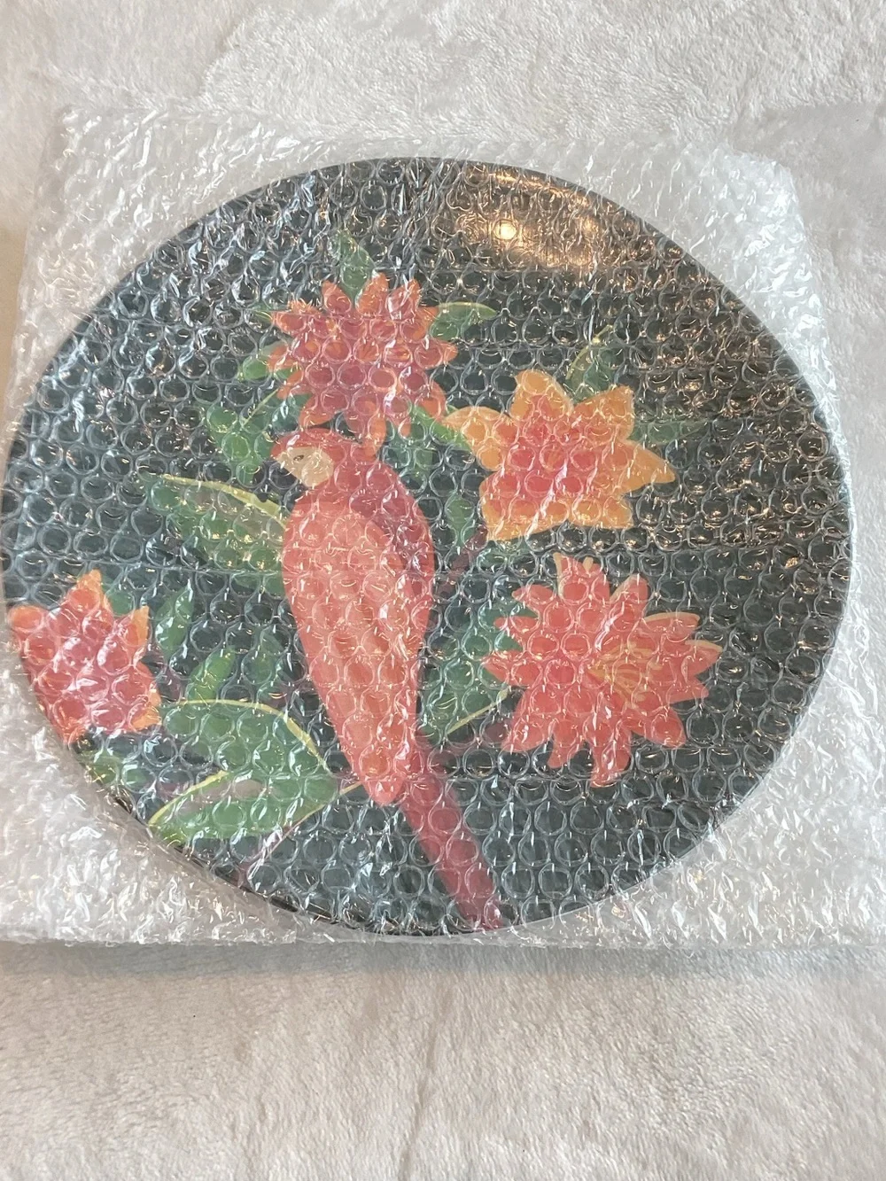 Anthropologie Melamine Plates Dessert Tropical Birds 8.5”  FARM Rio Set of 4